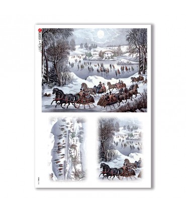 VIEWS-0144. Carta di Riso paesaggi per decoupage