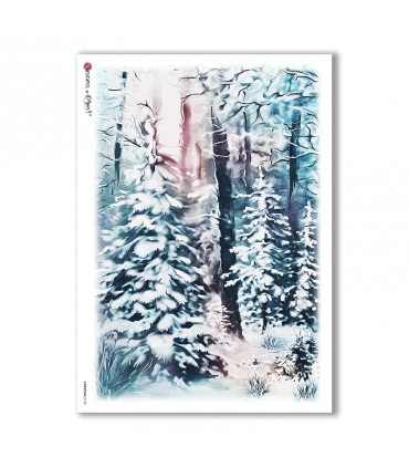 CHRISTMAS-0138. Carta di riso Natale per decoupage.