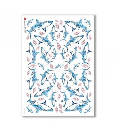 ANIMALS-0117. Carta di riso animali per decoupage.