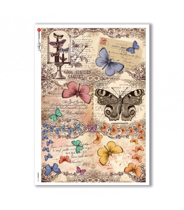 ANIMALS-0122. Carta di riso animali per decoupage.