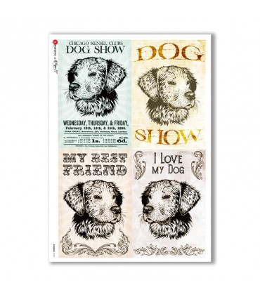 ANIMALS-0123. Carta di riso animali per decoupage.