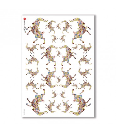 ANIMALS-0130. Carta di riso animali per decoupage.