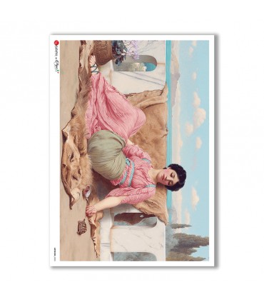 ARTWORK-0083. Papel de Arroz obras de arte para decoupage.