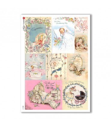 BABY-0071. Carta di riso bambini per decoupage.