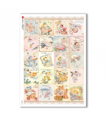 BABY-0072. Papel de Arroz niños para decoupage
