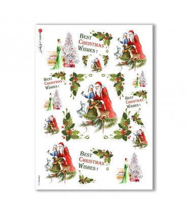 CHRISTMAS-0141. Christmas Rice Paper for decoupage.