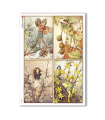 FAIRIES-0057. Carta di riso fate per decoupage.