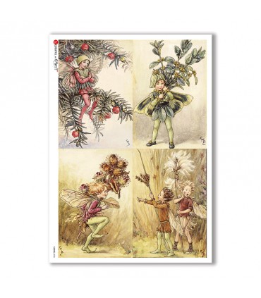 FAIRIES-0058. Papel de Arroz hadas para decoupage.