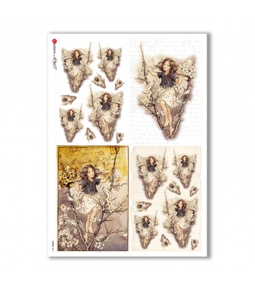 FAIRIES-0062. Rice Paper for decoupage fairies.