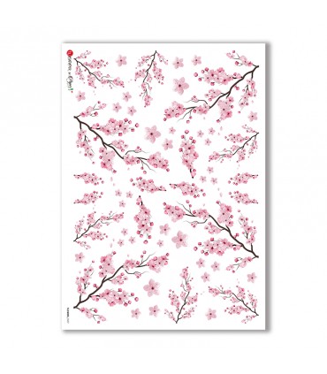 FLOWERS-0337. Rice Paper flowers for decoupage.