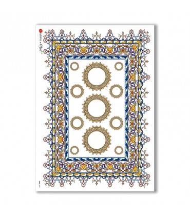 FOLK-0077. Rice Paper ethnic for decoupage.