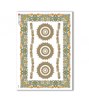 FOLK-0078. Carta di riso etniche per decoupage.