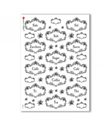 FOOD-0119. Carta di riso cucina per decoupage.