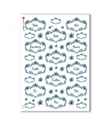 FOOD-0120. Carta di riso cucina per decoupage.