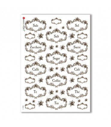 FOOD-0121. Carta di riso cucina per decoupage.