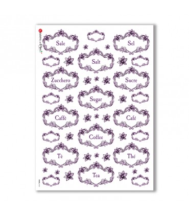 FOOD-0122. Carta di riso cucina per decoupage.