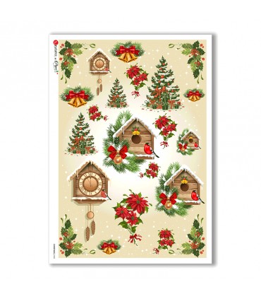 CHRISTMAS-0145. Papel de Arroz Navidad para decoupage.