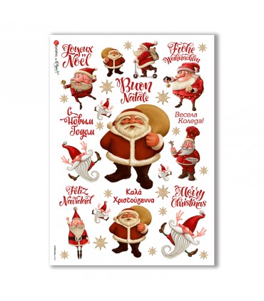 CHRISTMAS-0146. Carta di riso Natale per decoupage.