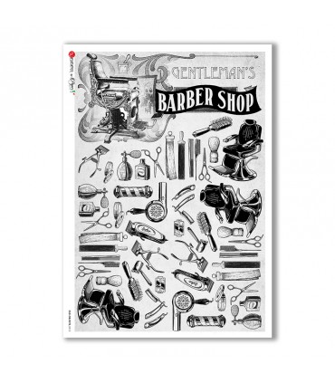 OLD OBJECTS-0012. Carta di riso oggetti vintage per decoupage.