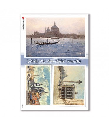 VIEWS-0152. Carta di Riso paesaggi per decoupage