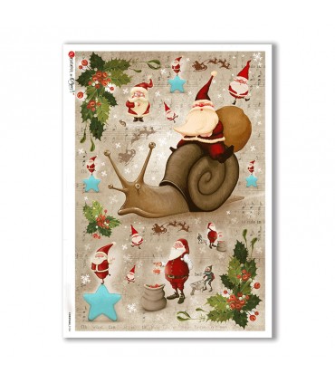 CHRISTMAS-0154. Christmas Rice Paper for decoupage.