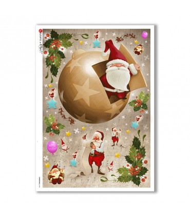 CHRISTMAS-0156. Christmas Rice Paper for decoupage.