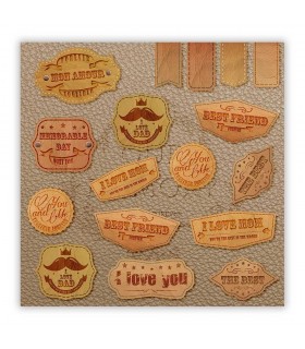 LEATHER - 003. Scrapbooking hoja única