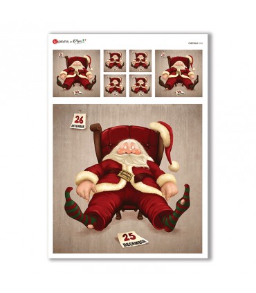 CHRISTMAS-0166. Carta di riso Natale per decoupage.