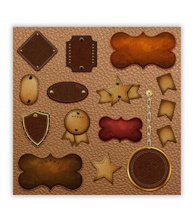 LEATHER - 008. Scrapbooking hoja única