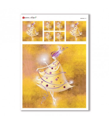 CHRISTMAS-0169. Christmas Rice Paper for decoupage.