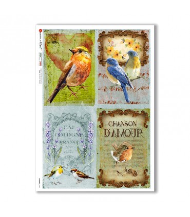 ANIMALS-0138. Animals Rice Paper for decoupage.