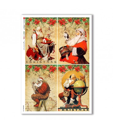 CHRISTMAS-0306. Papel de Arroz Navidad victoriano para decoupage.