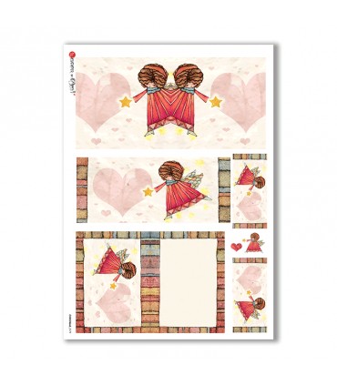 CHRISTMAS-0179. Carta di riso Natale per decoupage.