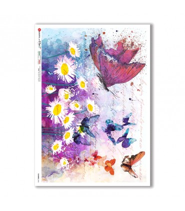 FLOWERS-0345. Rice Paper flowers for decoupage.