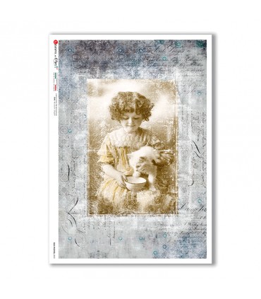 OLD-PHOTOS-0092. Carta di riso vittoriana per decoupage.