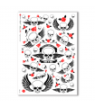 SKULL-0009. Carta di riso teschi per decoupage.