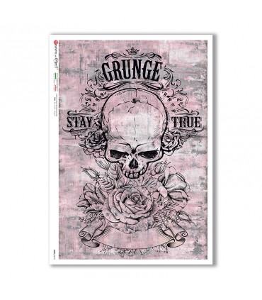 SKULL-0010. Carta di riso teschi per decoupage.