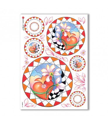 FLOWERS-0072. Rice Paper flowers for decoupage.