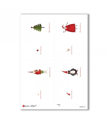 CHRISTMAS-0188. Carta di riso Natale per decoupage.