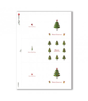 CHRISTMAS-0191. Carta di riso Natale per decoupage.