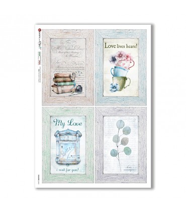 COUNTRY-0063. Carta di riso country per decoupage.