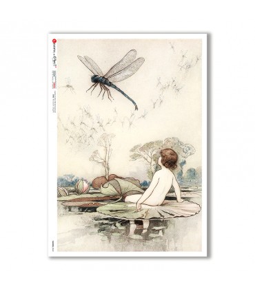 FAIRIES-0069. Papel de Arroz hadas para decoupage.