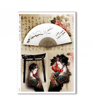 FOLK-0087. Carta di riso etniche per decoupage.
