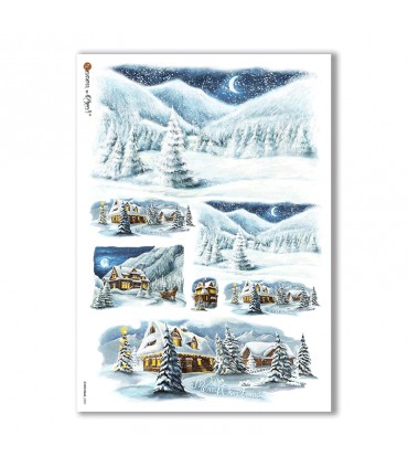 CHRISTMAS-0200. Christmas Rice Paper for decoupage.