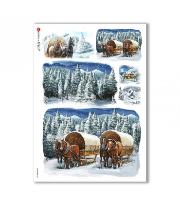 CHRISTMAS-0201. Christmas Rice Paper for decoupage.