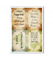 PHRASES-0029-UK. Carta di riso frasi per decoupage.