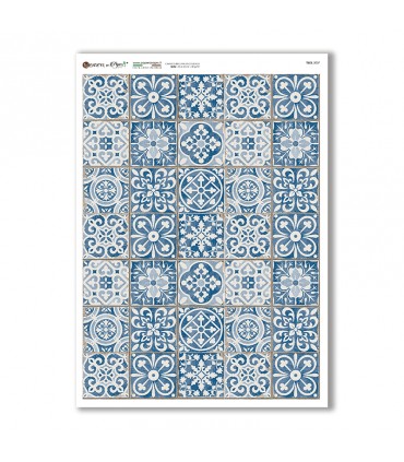 TILES-0037. Papel de Arroz azulejos para decoupage.