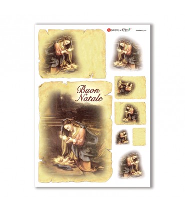 CHRISTMAS-0205. Papel de Arroz Navidad para decoupage.