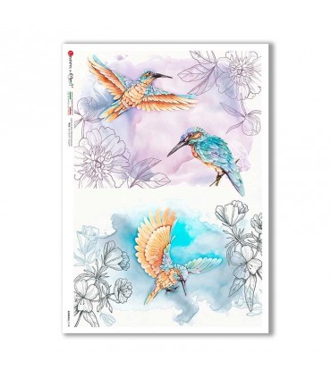 ANIMALS-0148. Carta di riso animali per decoupage.