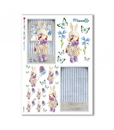 COUNTRY-0072. Country Rice Paper for decoupage.